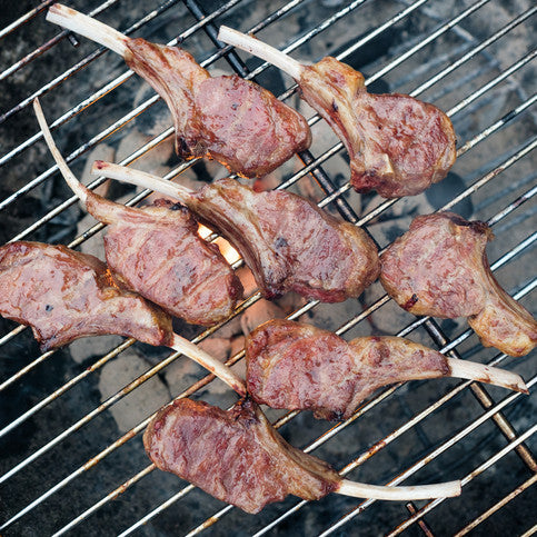 Barbecued lamb chops