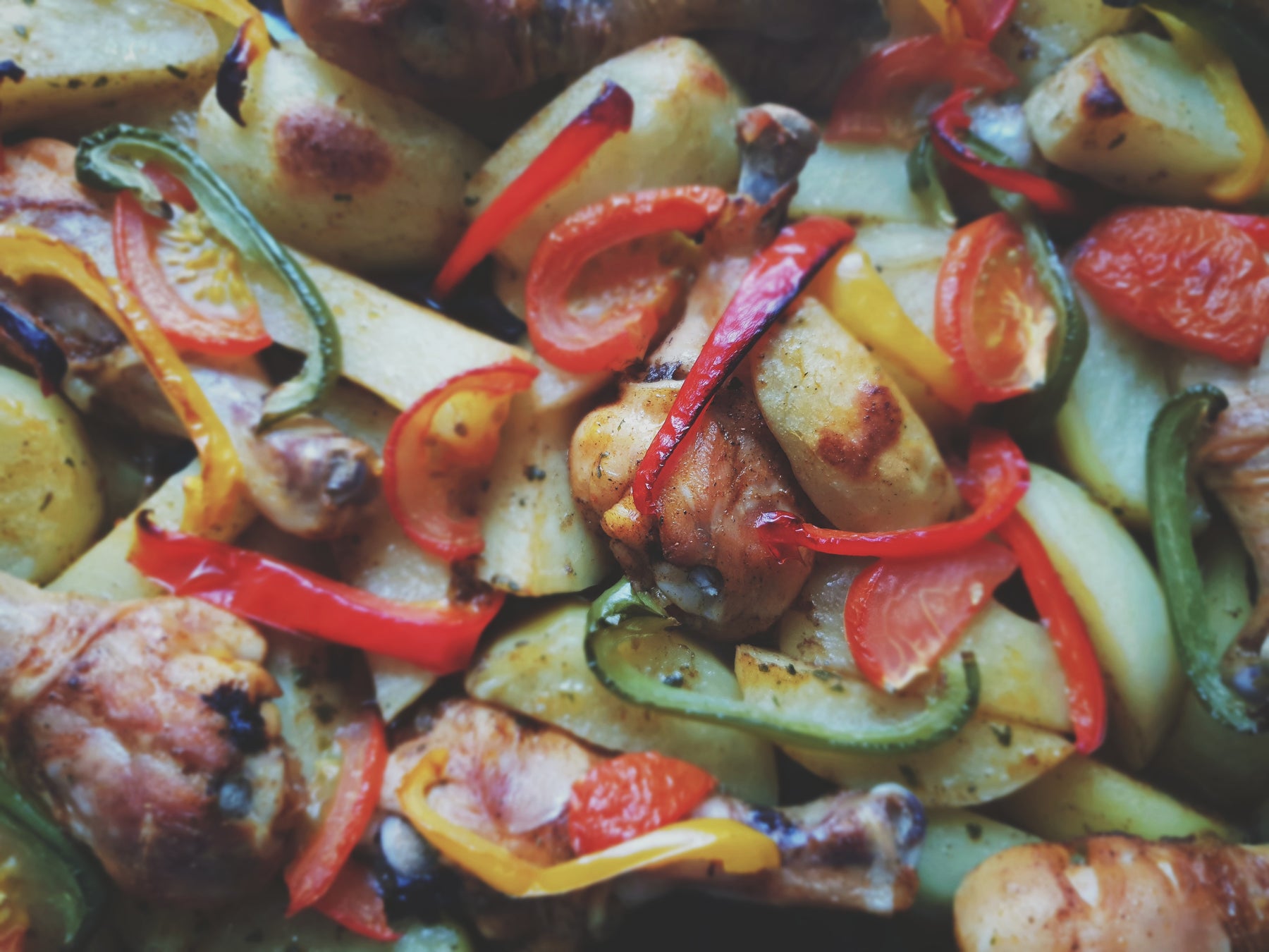 Grilled roasted vegetables with Chimichurri Sauce
